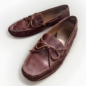 Polo Ralph Lauren Roberts Mens 13D Brown Leather Driver Moccasin Loafers Shoes